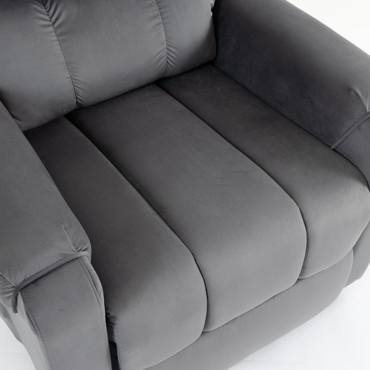 Fauteuil releveur électrique massage vibration et chaleur, fauteuil relax électrique en velours, gris foncé-9