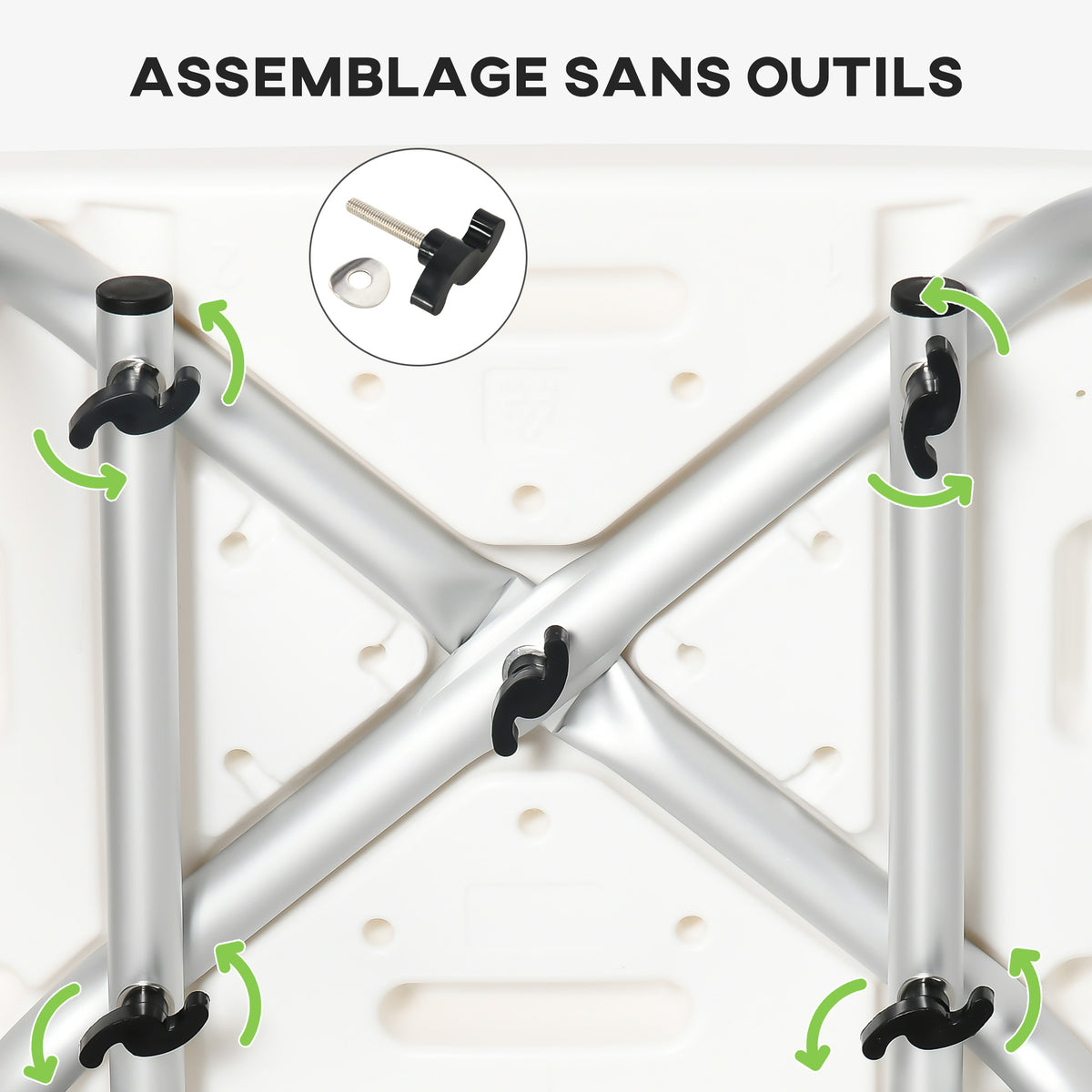 Tabouret de douche réglable avec support de pommeau