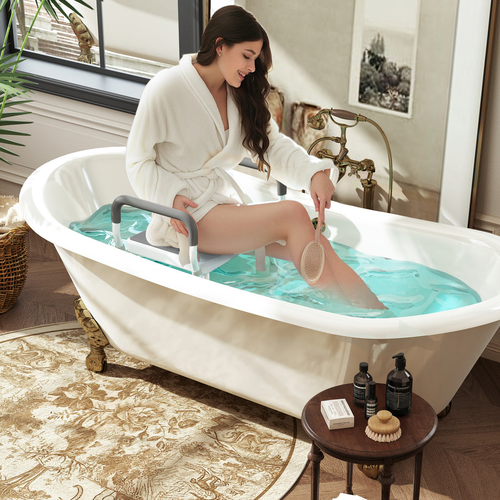 Tabouret de douche réglable avec accoudoirs