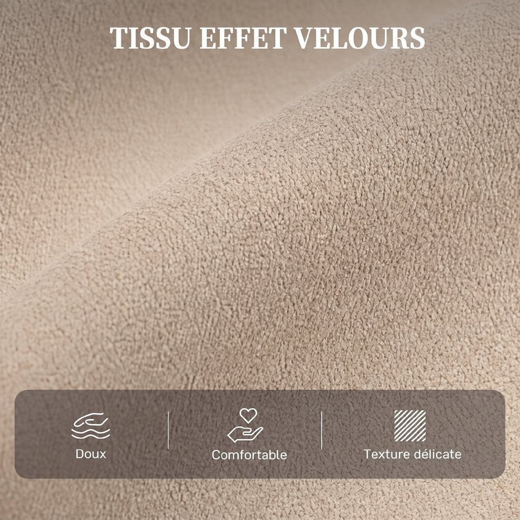 Fauteuil releveur électrique en velours avec télécommande – marron