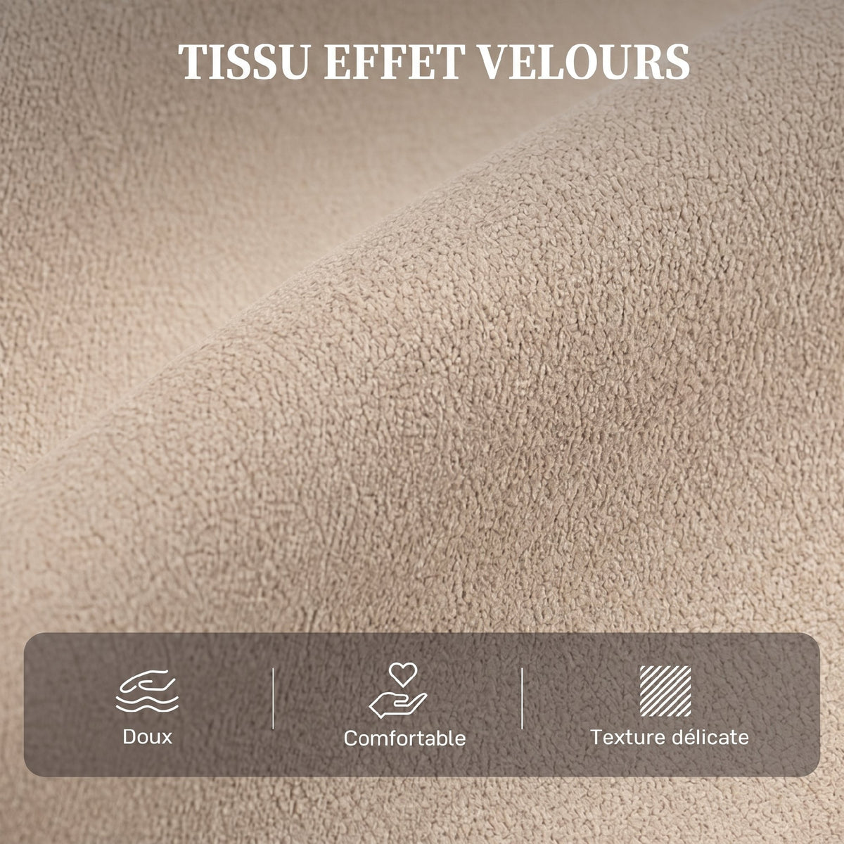 Fauteuil releveur électrique en velours avec télécommande – marron