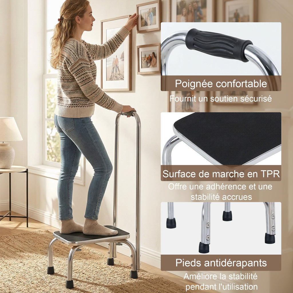 Marchepied de sécurité avec barre d'appui