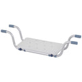 Siège Baignoire - siège Bain Suspendu réglable - Tabouret Salle Bain - 73-83x22x18cm - alu. HDPE Blanc-0